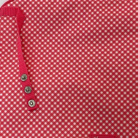 Thirty-One Pocket A Tote Zipper Utility Pouch Insert Coral Gingham Pool … - Picture 5 of 13
